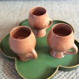 Series of 3 cups in sandstone