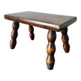 Repose-pied vintage 1960 en bois