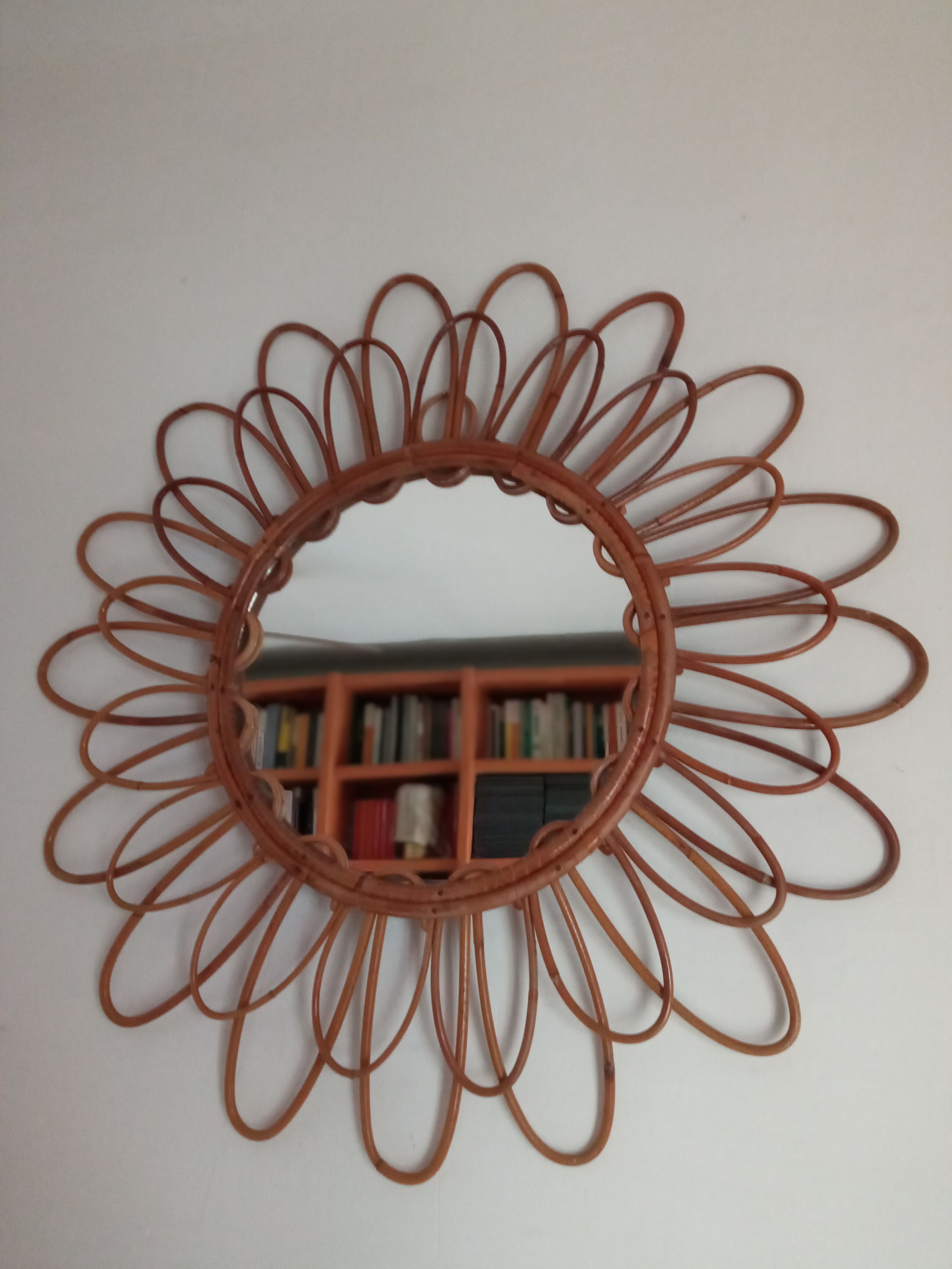 Vintage bamboo mirror 62clm