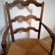 Paire de fauteuils paillés provençaux