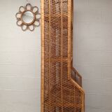 Vintage rattan bookcase