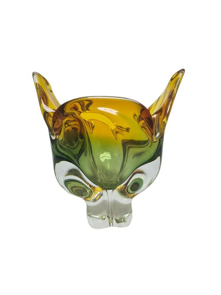 Vase by J. Hospodka for Chribska Glassworks, Former Czechoslovakia, 1960s