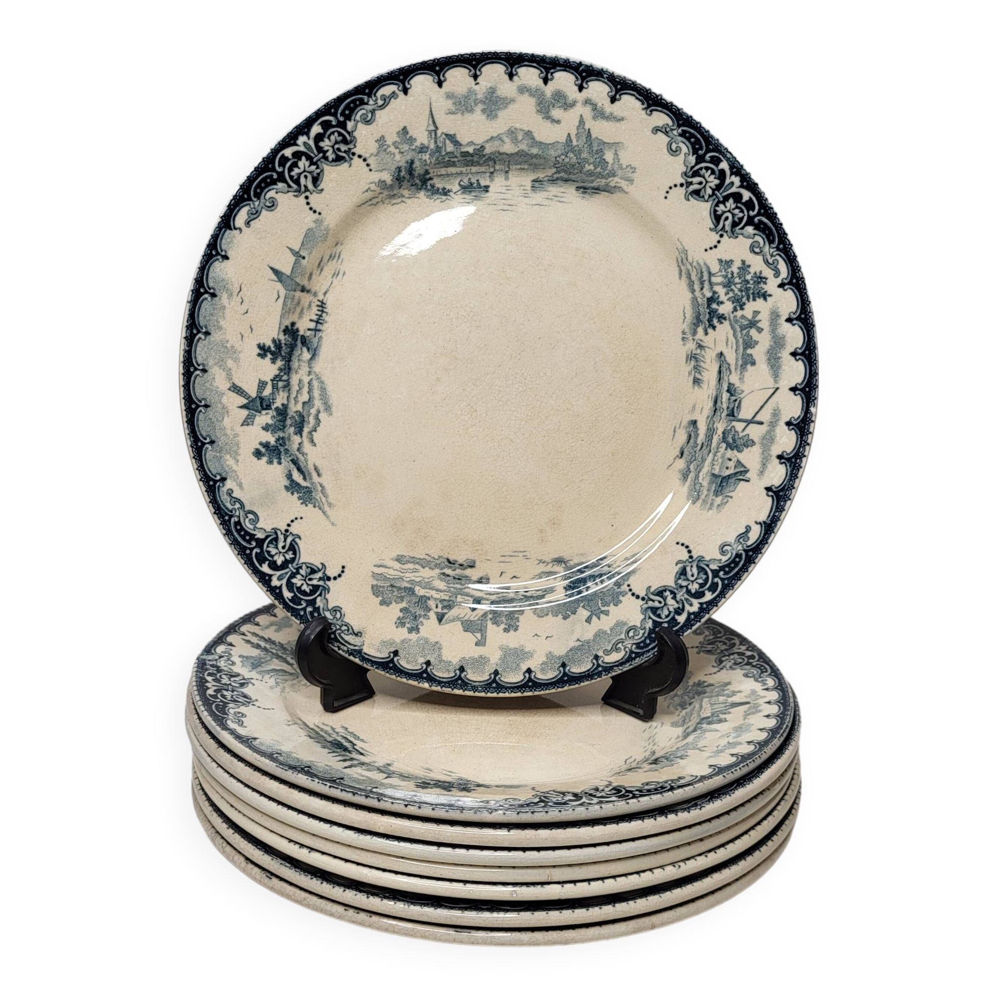 5 flat plates Terre de fer