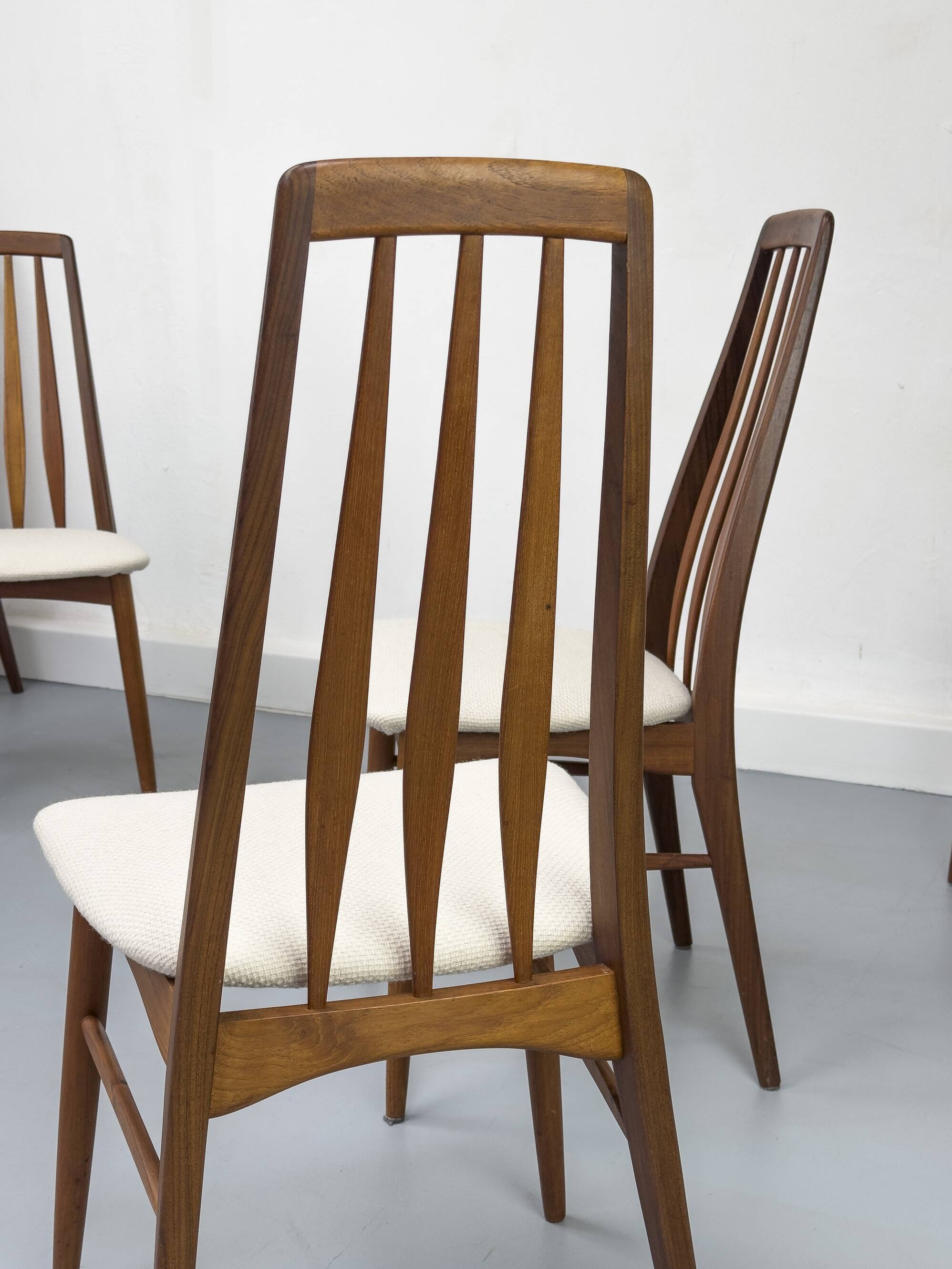 Chaises Eva en Teck par Niels Koefoed pour Koefoeds Hornslet, 1960s, Set de 6