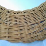 Vintage wicker sun mirror 37x37cm