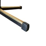 Vintage round side table / side table with black star base