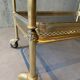 Gilded brass table and glass