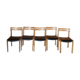 5 vintage black skai chairs