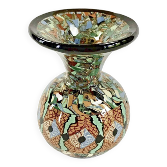 Jean Gerbino vase mixed earth Vallauris