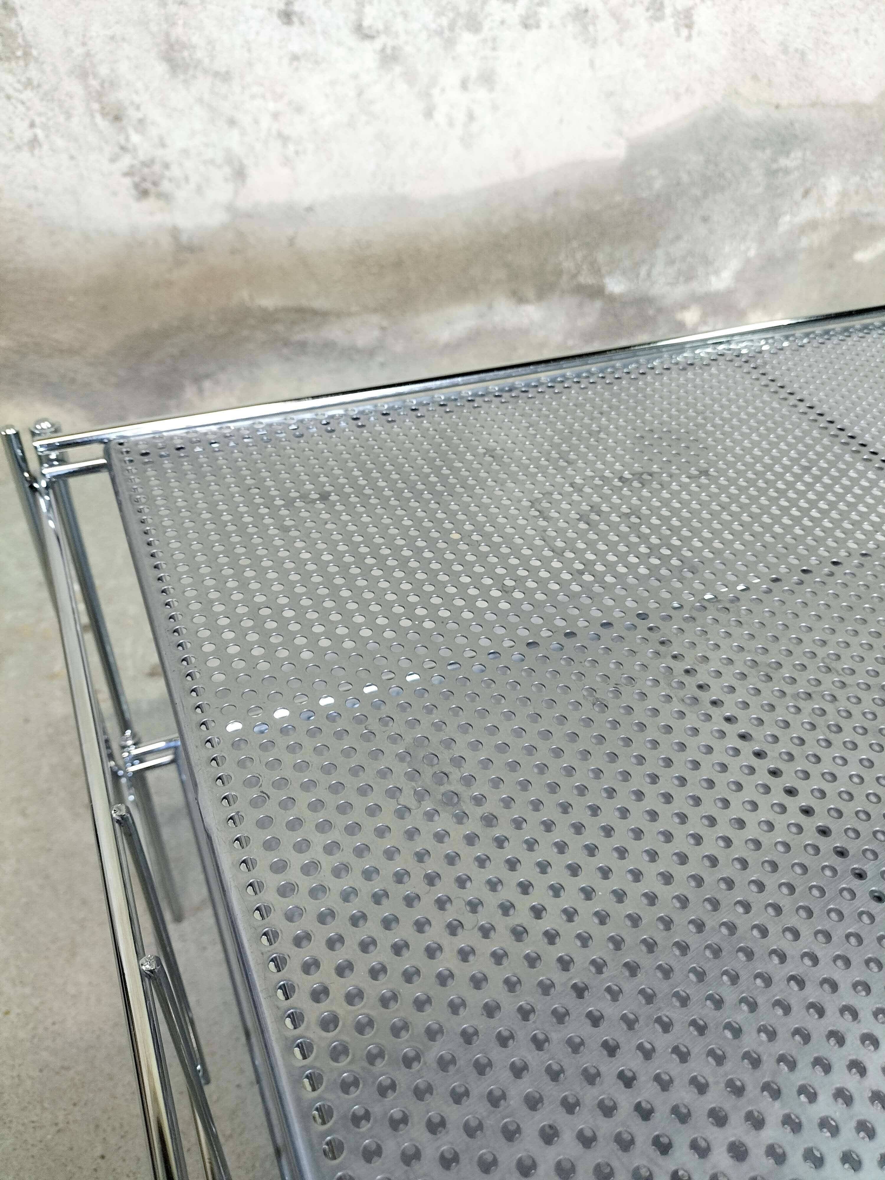 Chrome metal coffee table