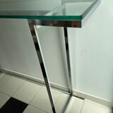 Wardrobe console glass and chrome metal