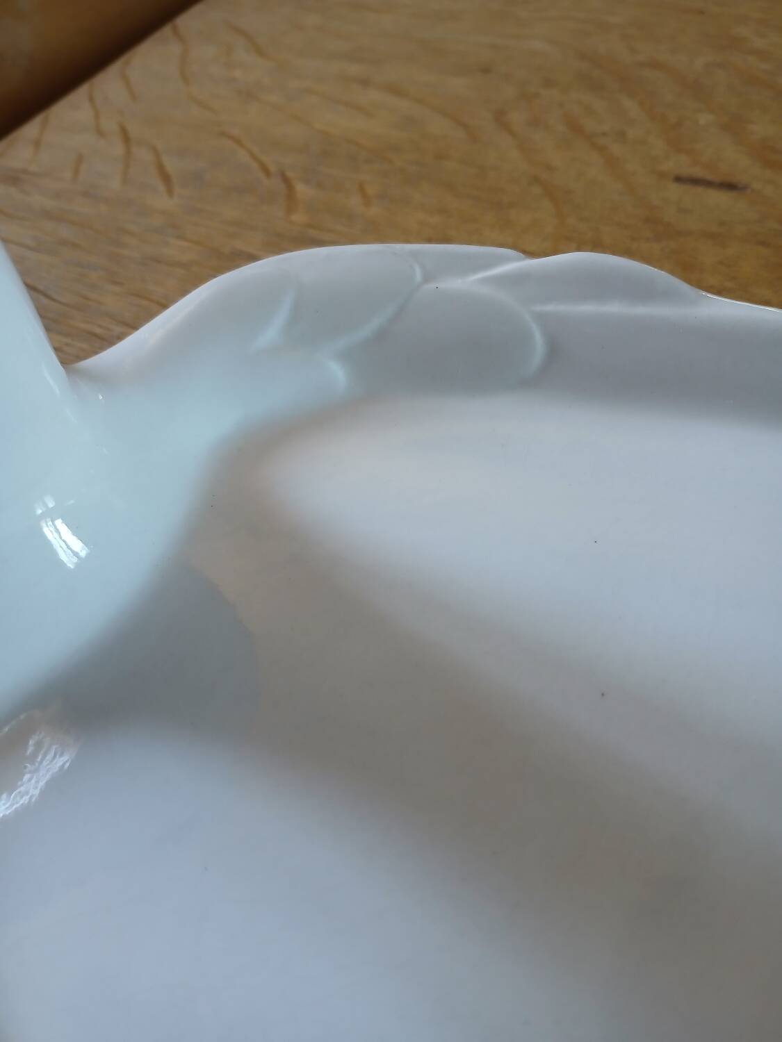 3 antique white porcelain dishes