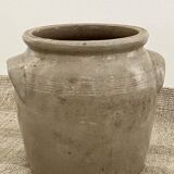 Glazed stoneware pot with ears