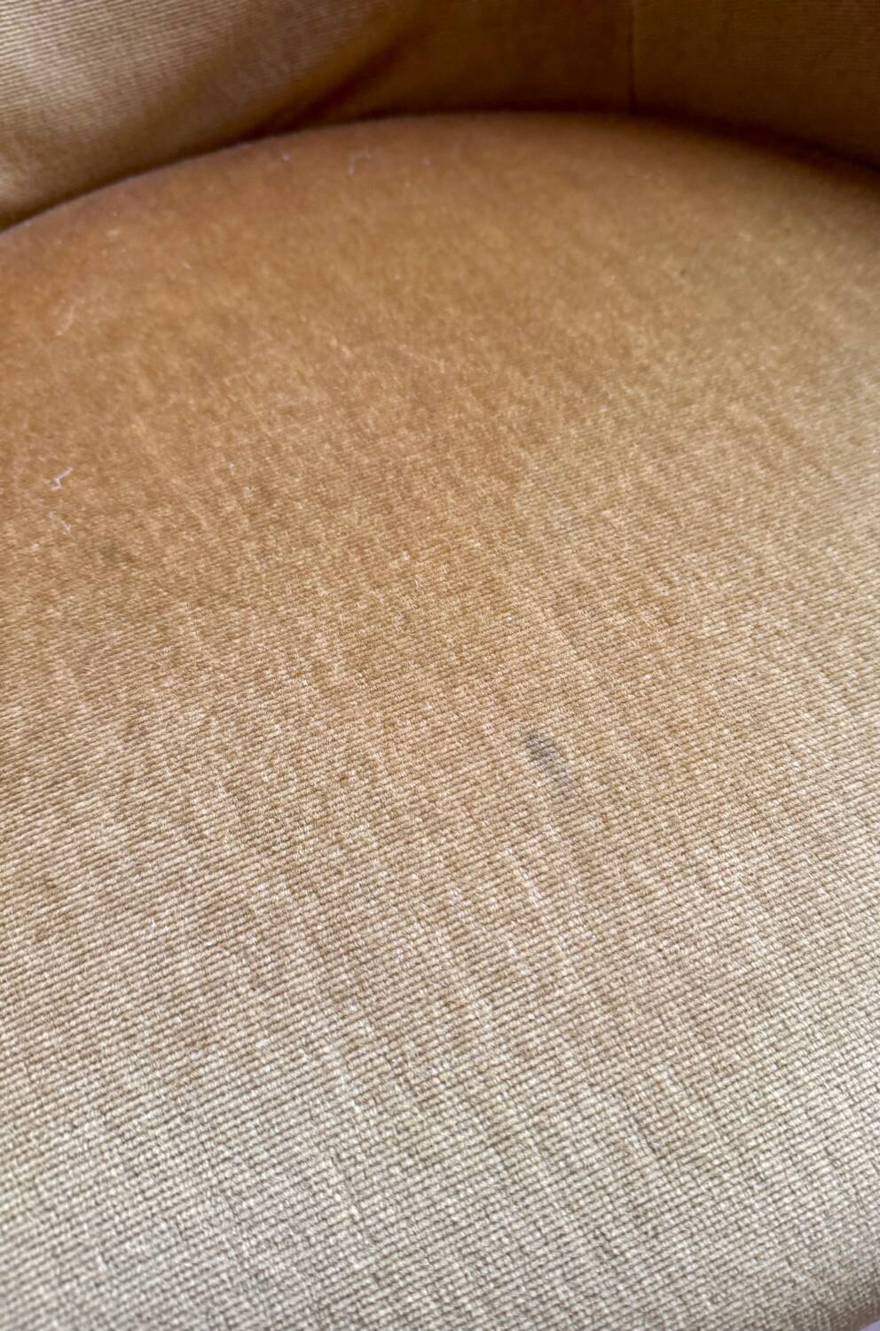 Mustard velvet armchair