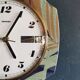 Vertical silent vintage wall pendulum clock "Trophy blue green golden"