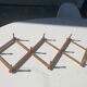 Wall coat rack in wood accordion 10 old hooks