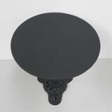Steel bistro table on cast iron base