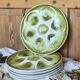 Lot de 6 Assiettes à Huîtres Vintage Orchies Moulin des Loups – Vert A