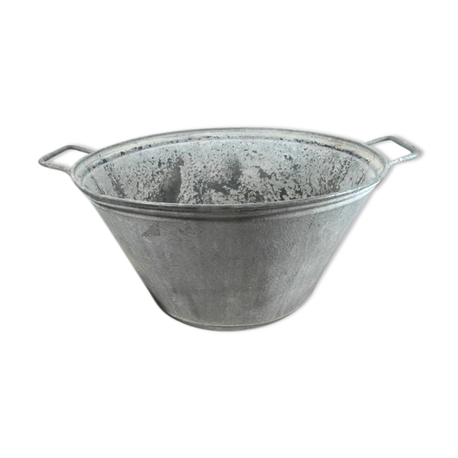 Galvanized metal basin