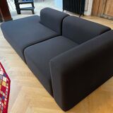 Hay Mags sofa 2.5 seats modules 9301+1061, Steelcut 380 fabric - dark grey