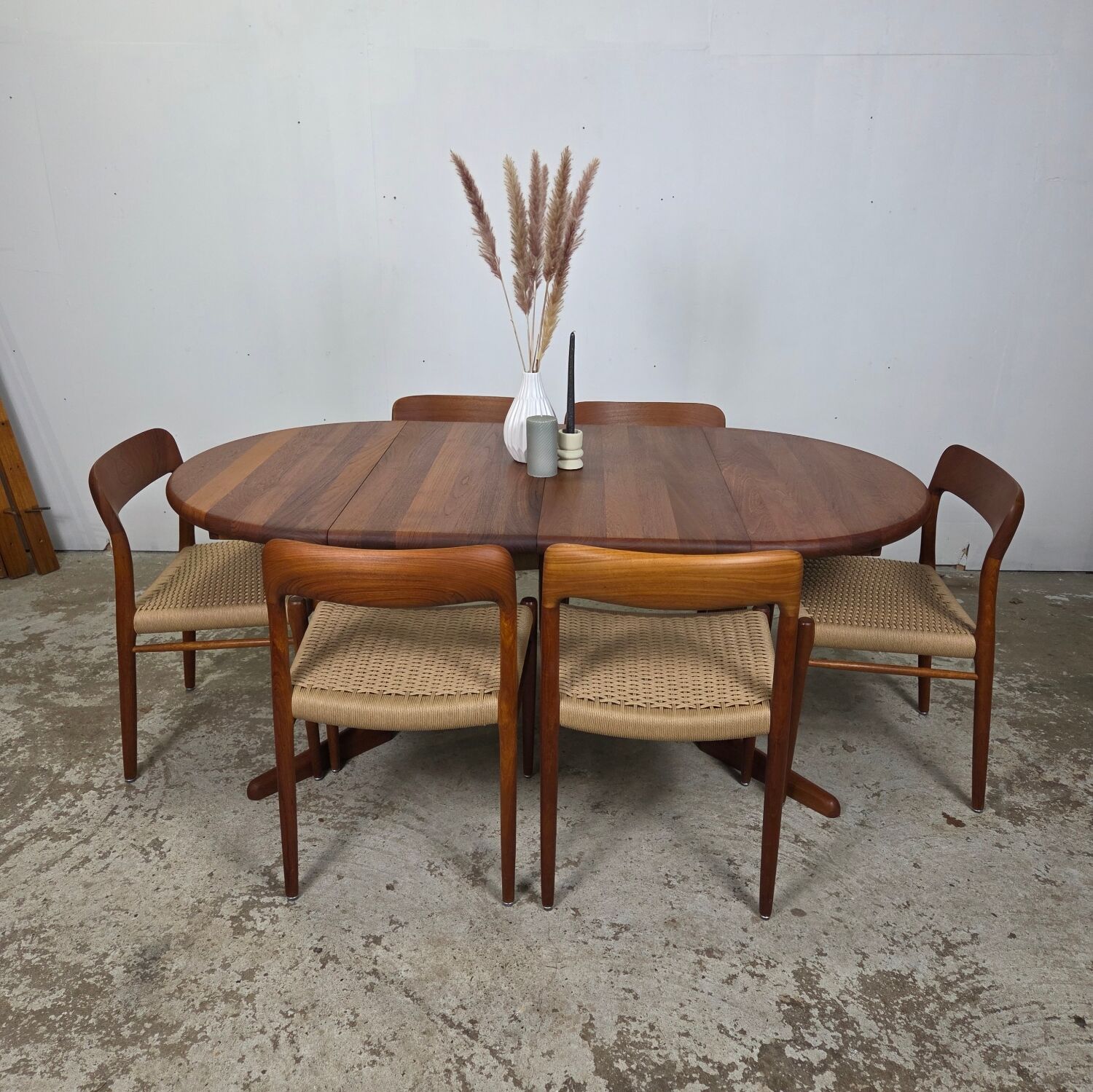 Korup Design, vintage 1960s Danish extendable teak table
