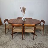 Korup Design, vintage 1960s Danish extendable teak table