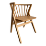 Chaise de bistrot en bois en forme de v