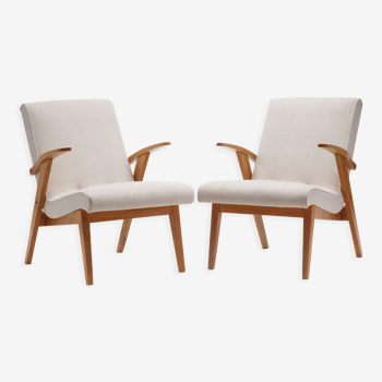 Pair of type 300-123 Puchaly armchairs