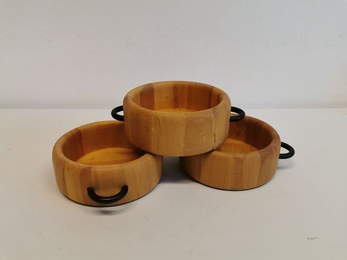 Danish  wooden bowls, from the 80s-90s, retro, vintage