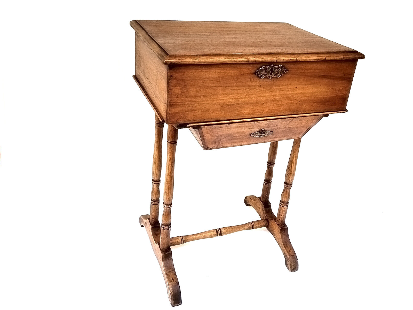 Old wooden sewing box