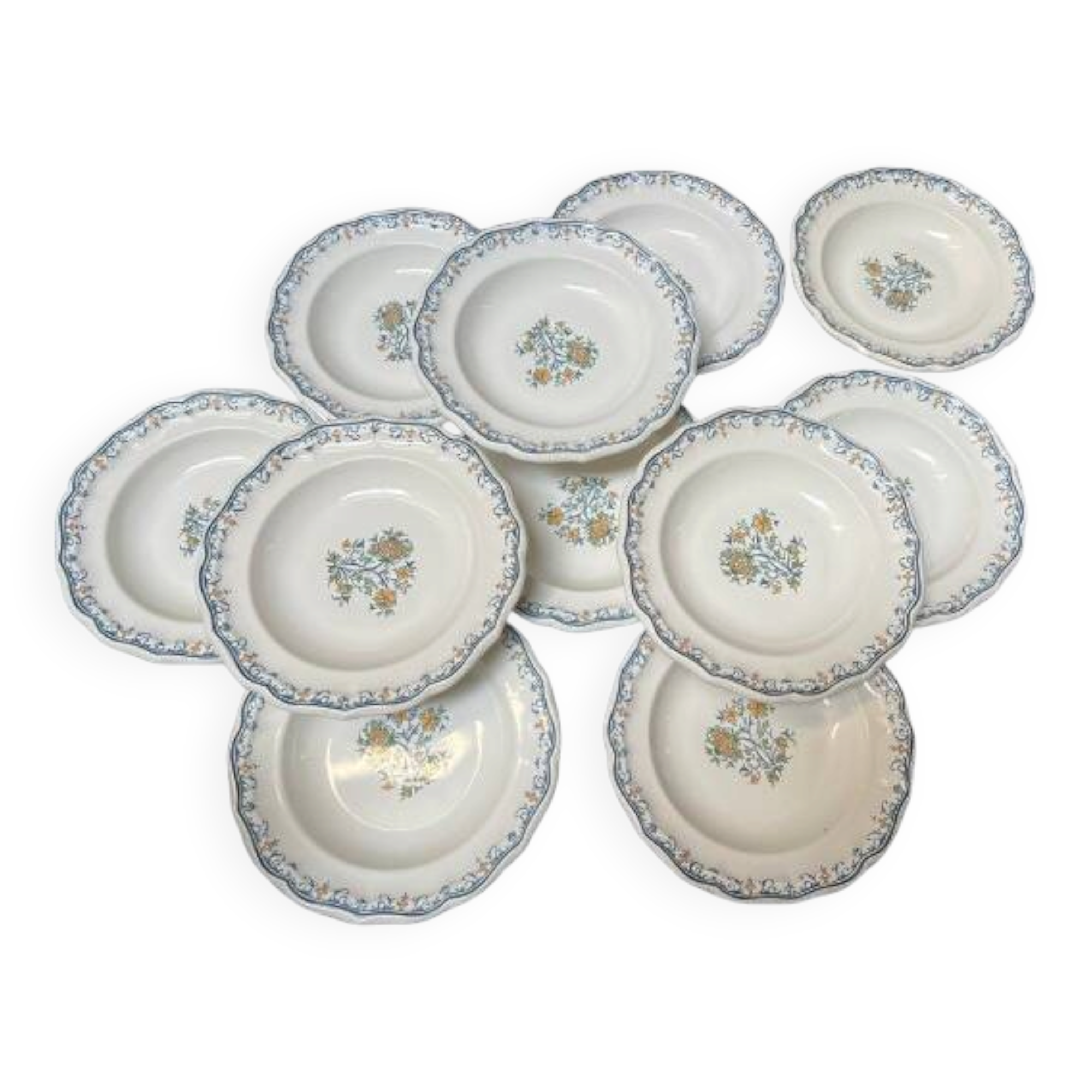 Our deep ceramic plates from Gien "Moustiers with pomegranate"