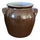 Glazed stoneware confit pot