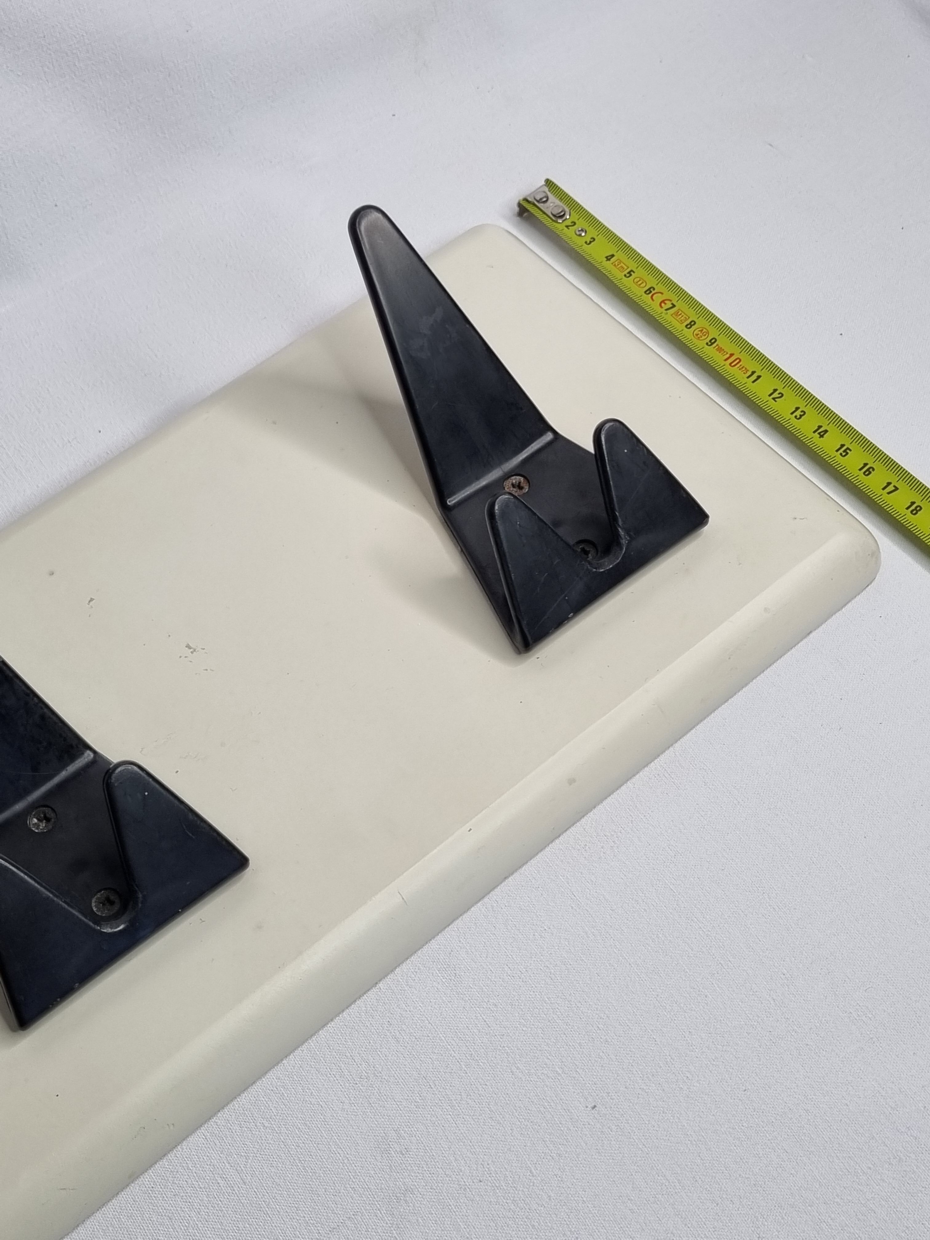 Black and white wall coat rack, space age, 60s