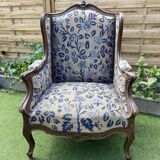 Louis XV style wingback armchair