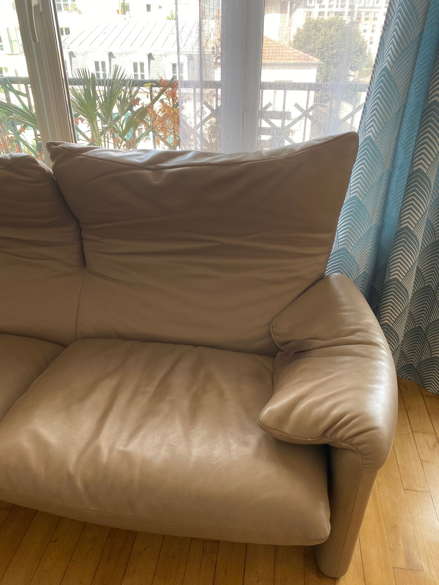 Set sofa and pouf Maralunga Vico Magistretti Cassina 2012