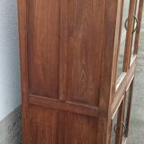 Armoire ancienne vitrée en bois avec quatre portes