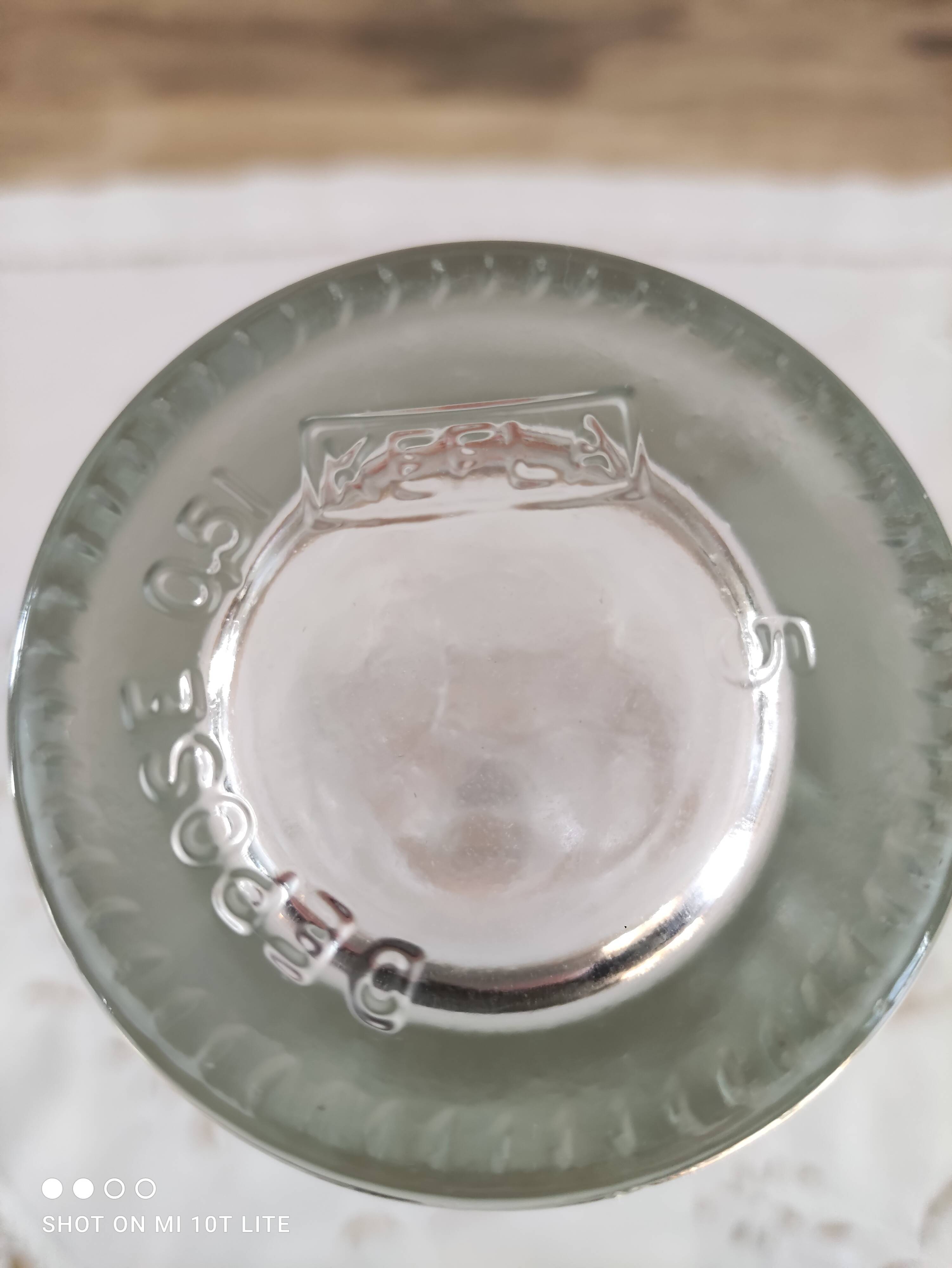 Glass cap bottle type apothecary bottle "KEFLA" 0.5L