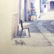 Framed Table Lithograph Watercolour Artist Mario Crippa Italy 70
