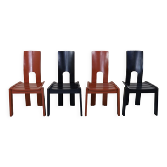 Postmodern dining chairs, set of 4