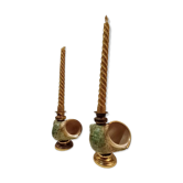 Candelabre en coquillage, années 1980, ensemble de 2