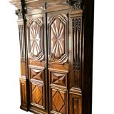 Entrance wardrobe in oak and walnut