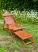 Vintage Japanese bamboo lounge chair & ottoman