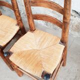 4 brutalist chairs 50s