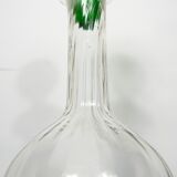 Ribbed blown glass decanter - twisted