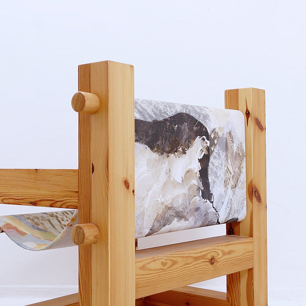 "Lincoln Rocca" armchair in solid pine by KRJST Studio – 21st century