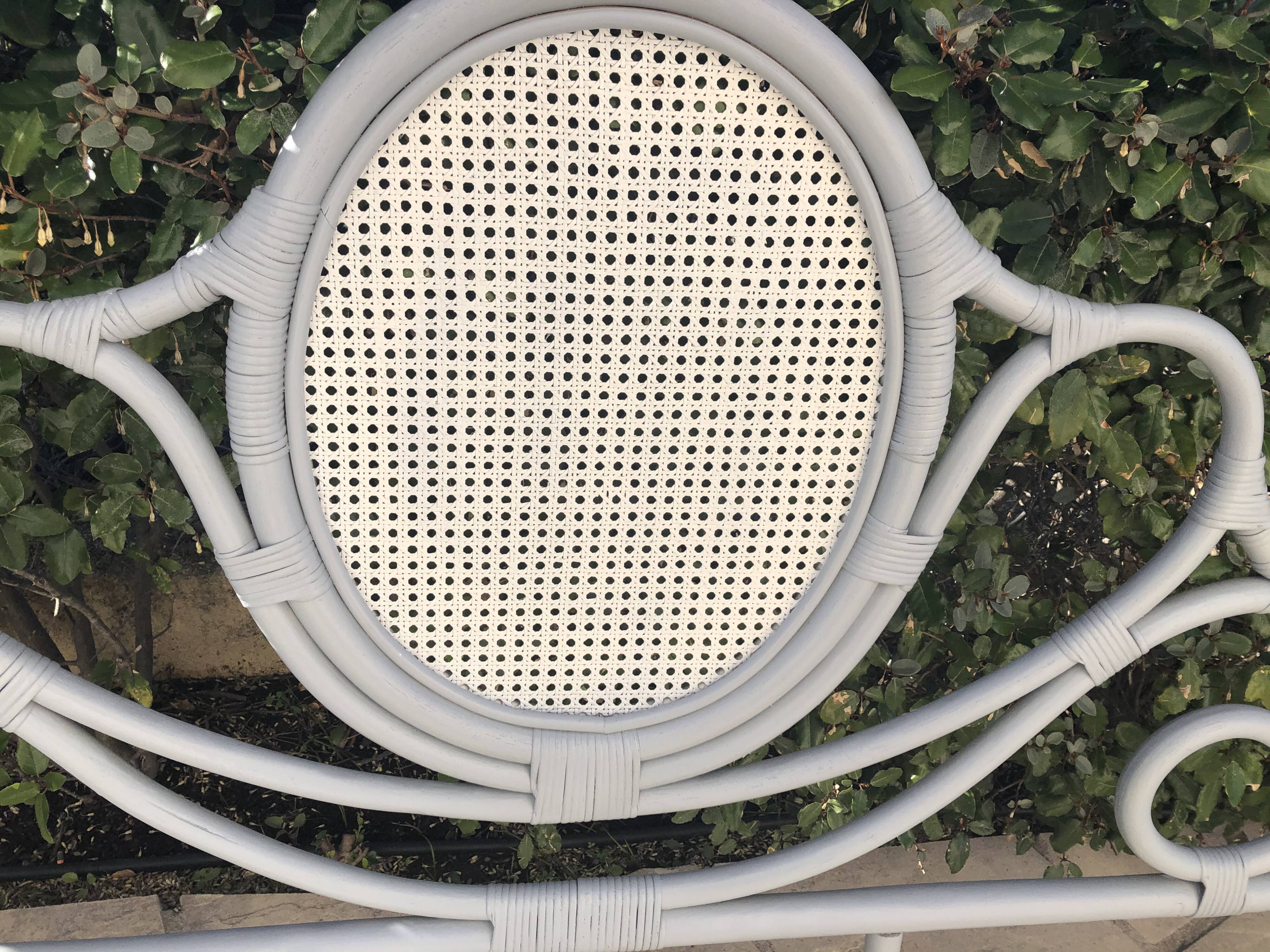 Rattan and caning headboard