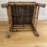 Vintage square bamboo coffee table, H. 38cm W. 47cm D. 47cm