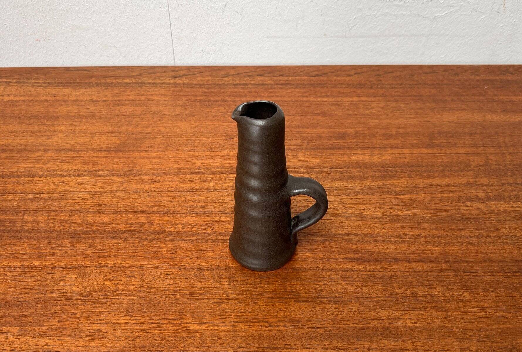 Carafe vase from German studio pottery from the mid-century by Petra, 1960s.