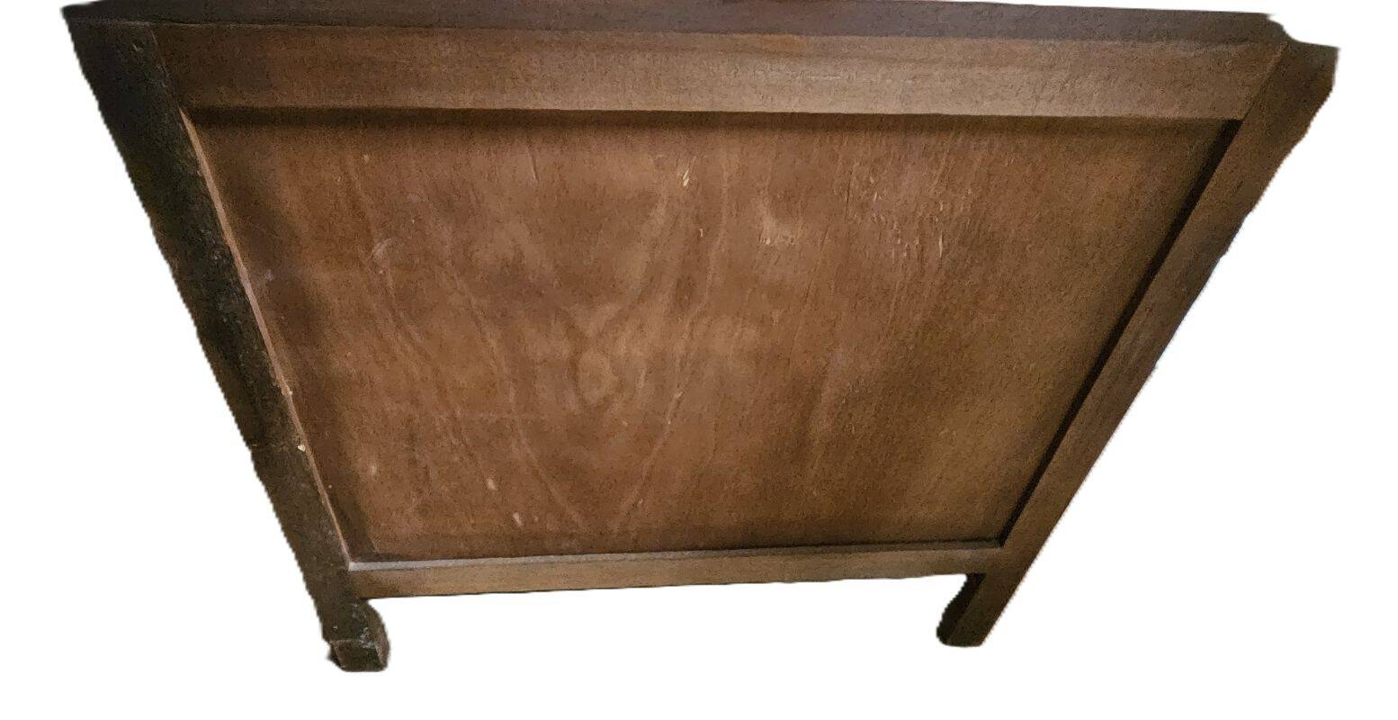 Stained Wooden Chest of Drawers with 3 Drawers