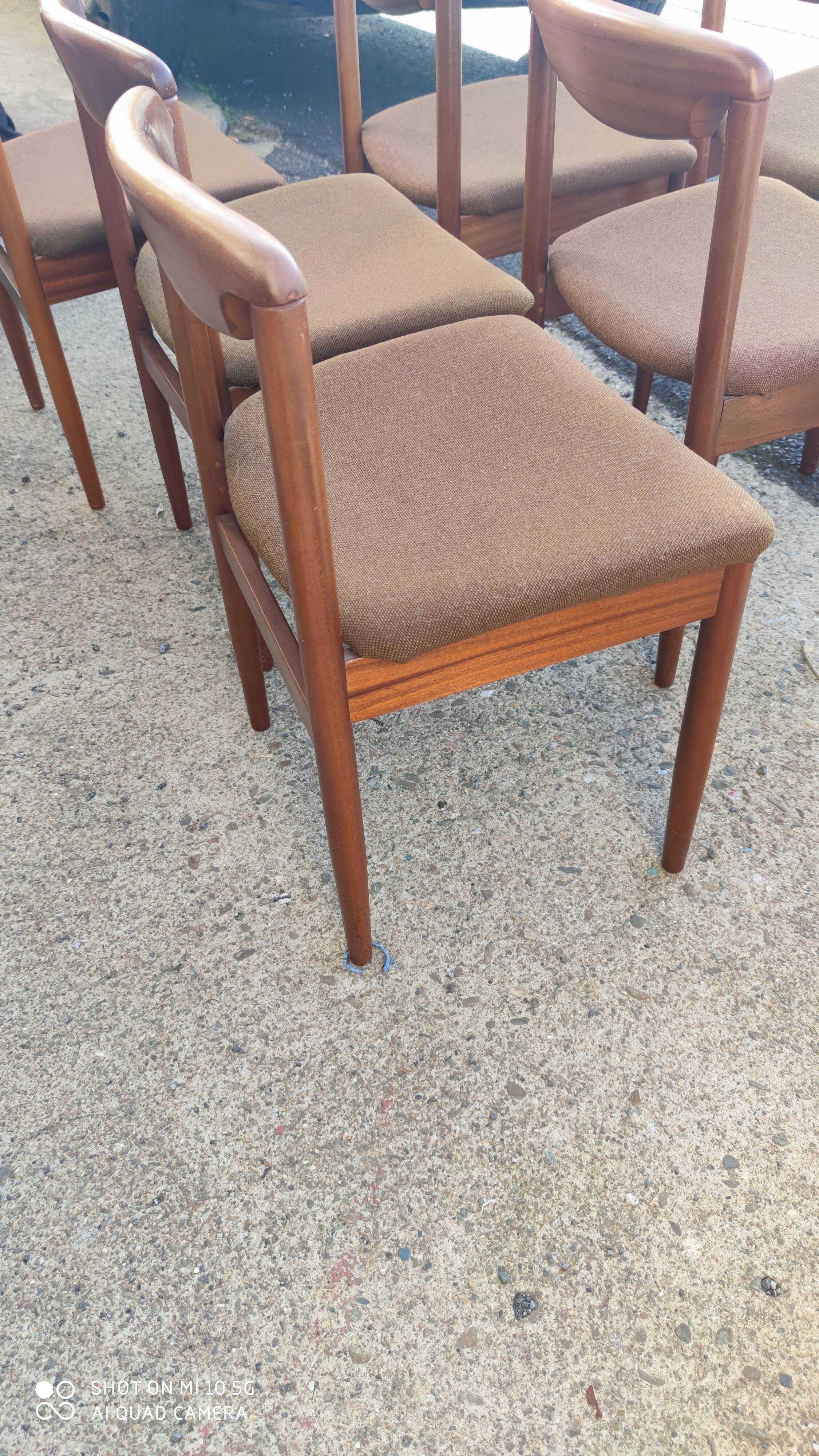 Set of 6 teak chairs circa 1960